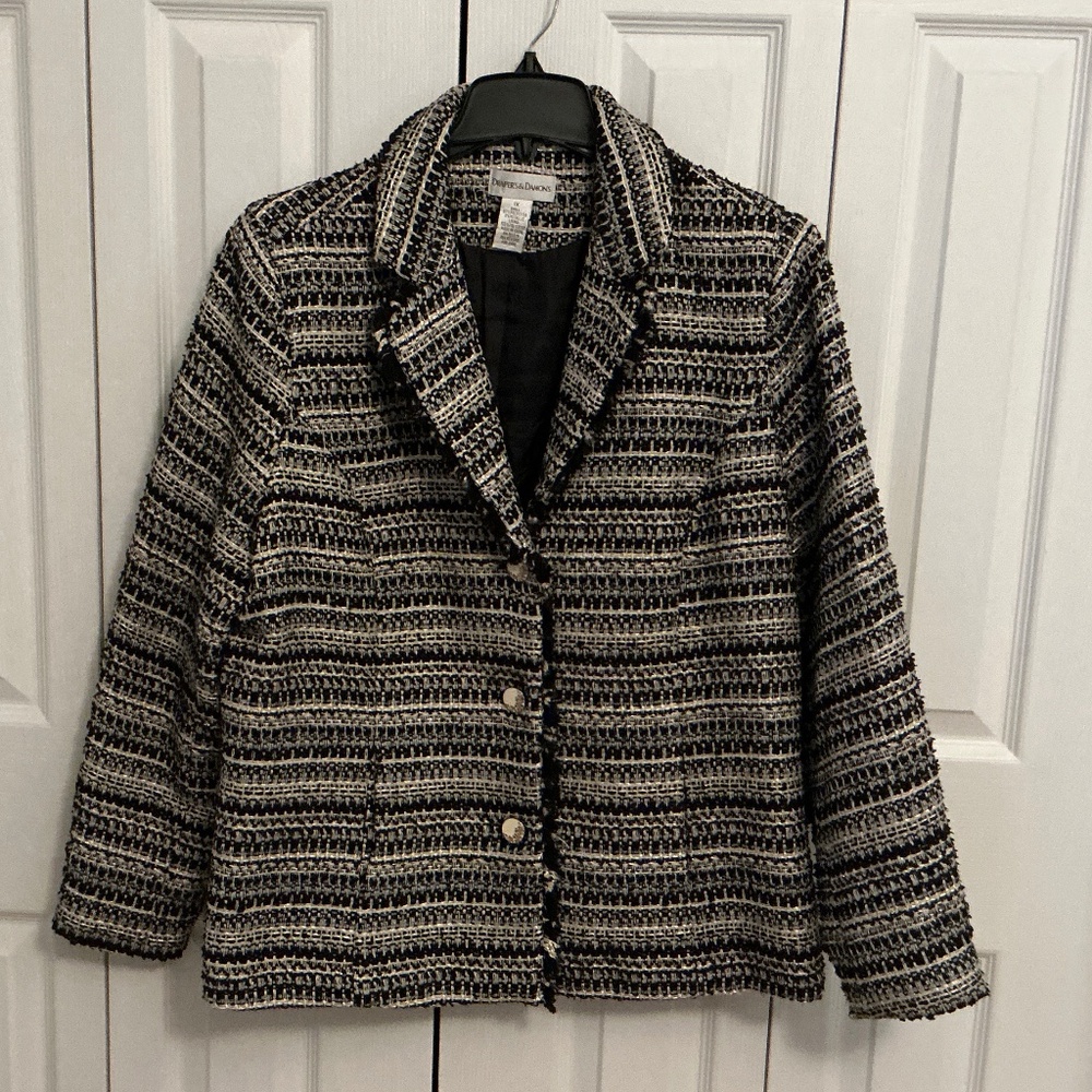 Womens Plus Tweed Jacket